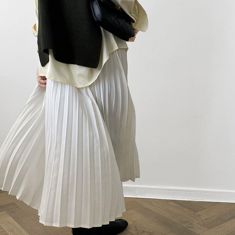 High Waist Pleated Skirt