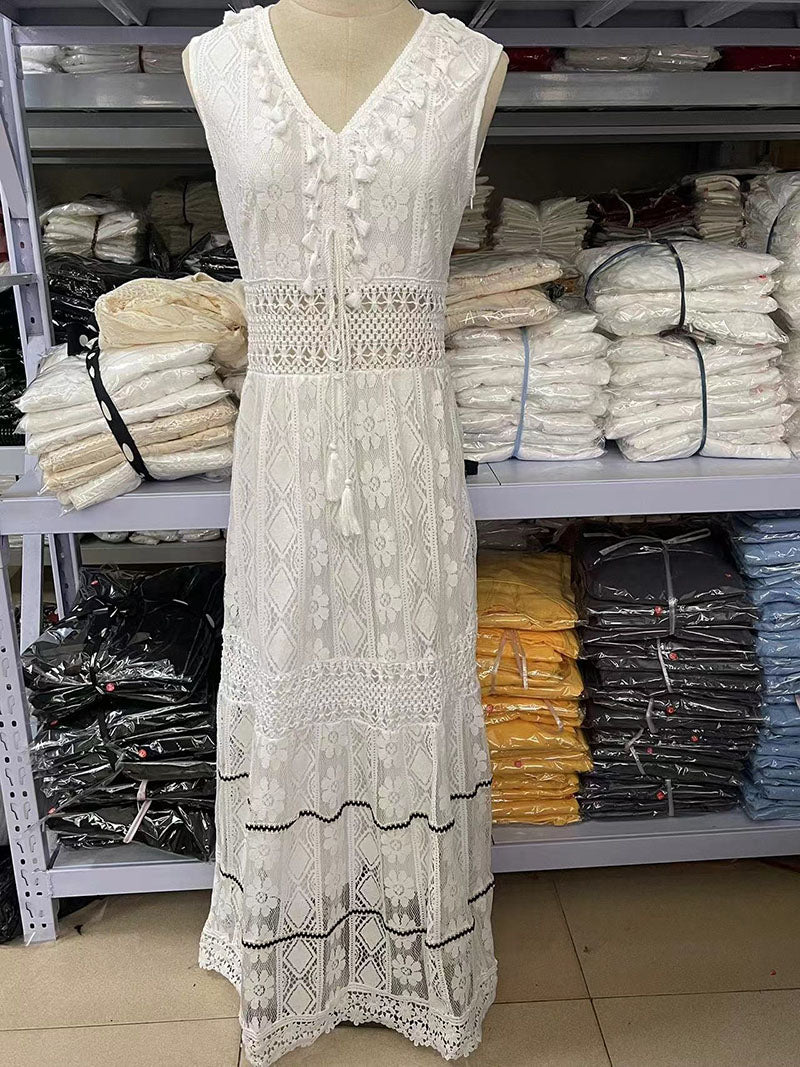 Bohemian Lace Stitched Dress