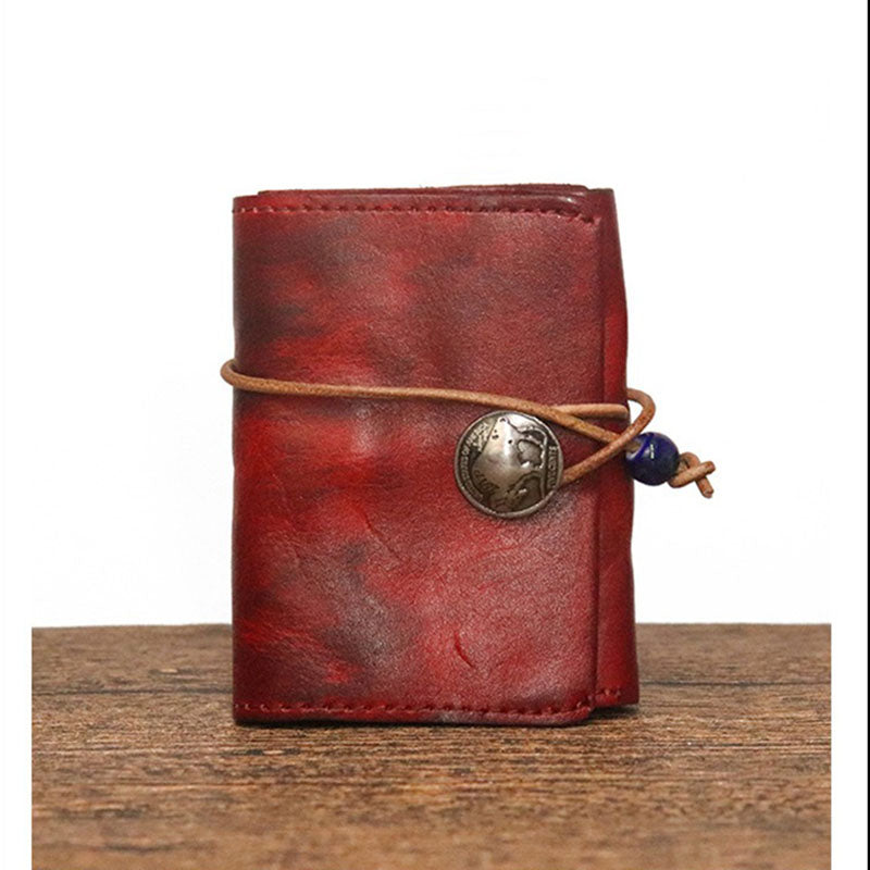 Retro Classic Leather Short Wallet Coins Purse Card Holder