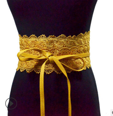 Lace Wide Waistband Decoration Belt