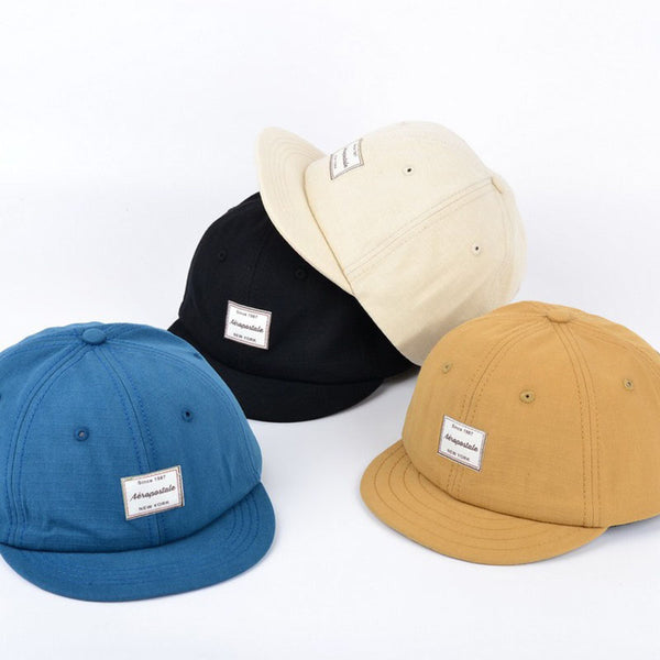 Spring and Summer Retro Personality Short Brim Men and Women Lovers Soft Top Baseball Cap