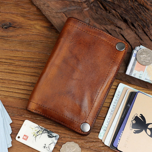 Retro Handmade Genuine Leather Wallet Multi Card Slots Card Holder