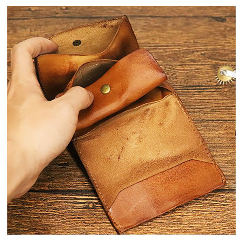 Retro Classic Leather Short Wallet Coins Purse Card Holder