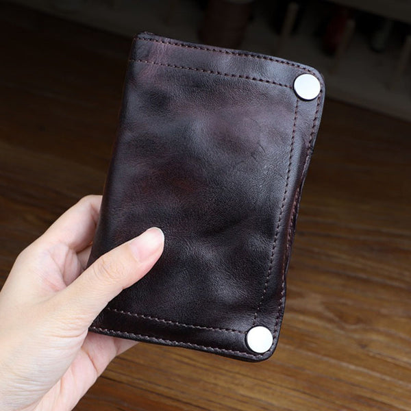 Retro Handmade Genuine Leather Wallet Multi Card Slots Card Holder