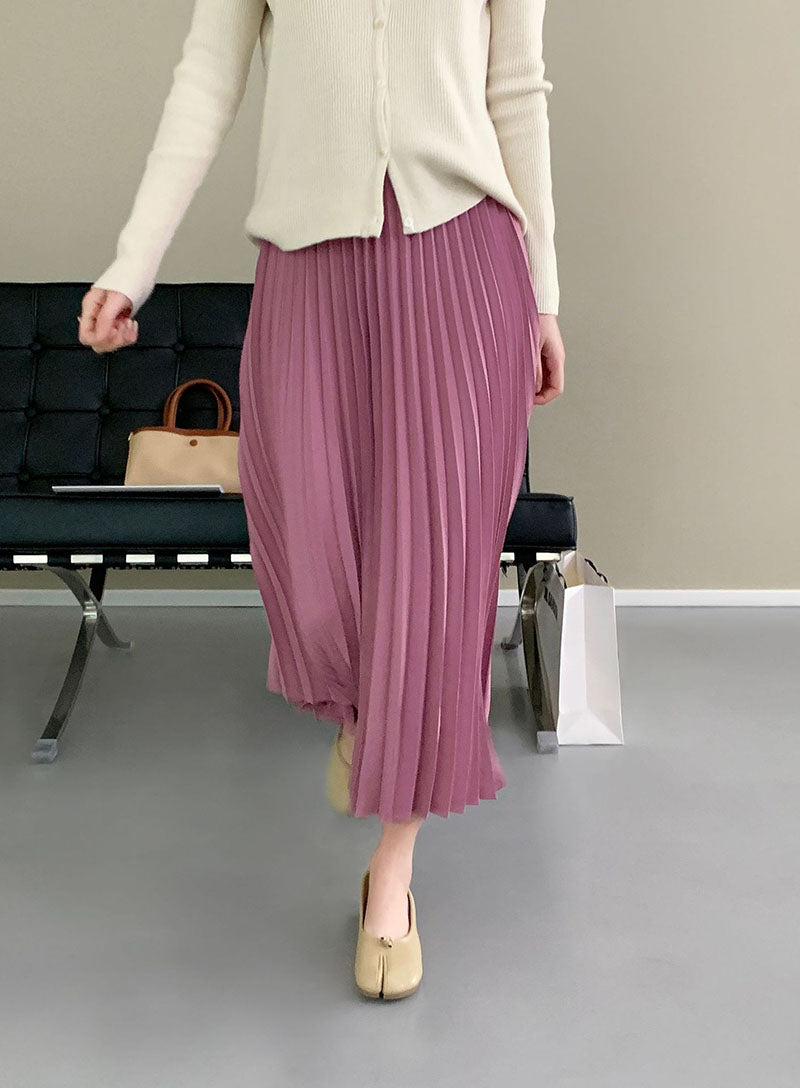 High Waist Pleated Skirt