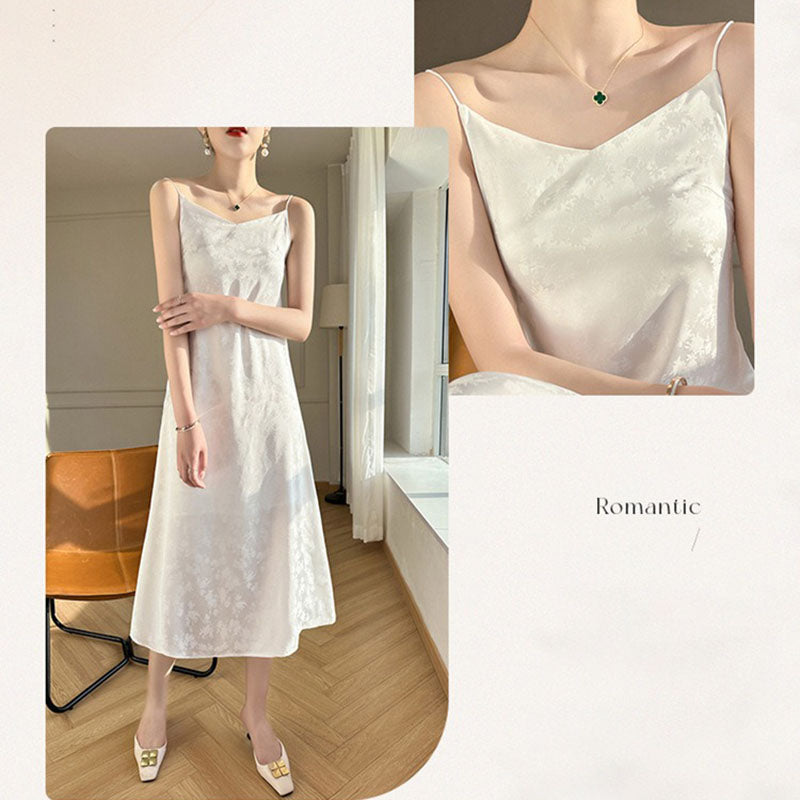 Silk Women Summer Vinegar Satin Slim Slip Dress