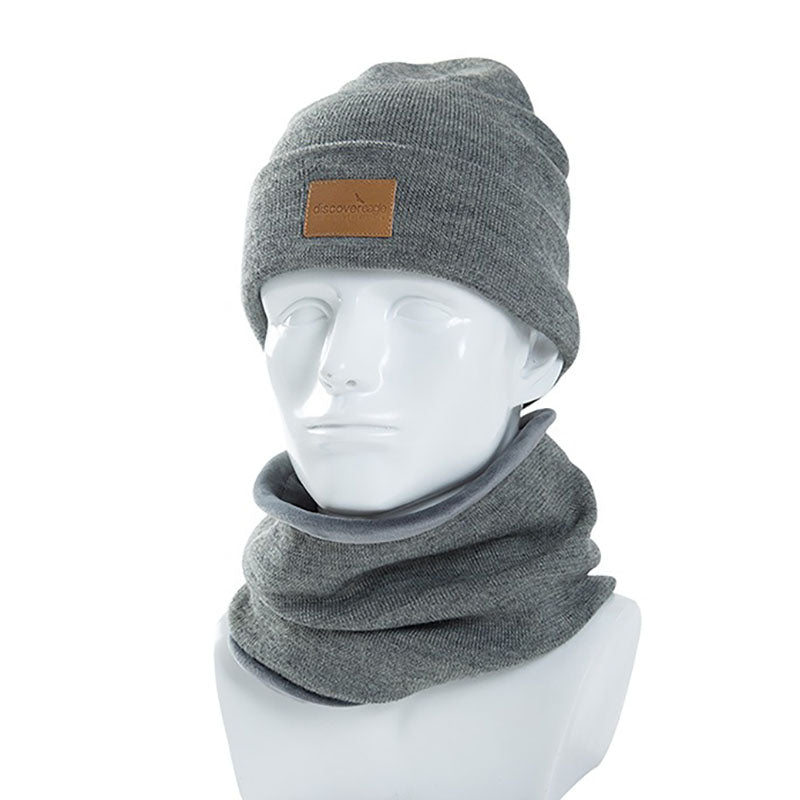 Retro Thermal Wool Knitted Hat & Scarf Set