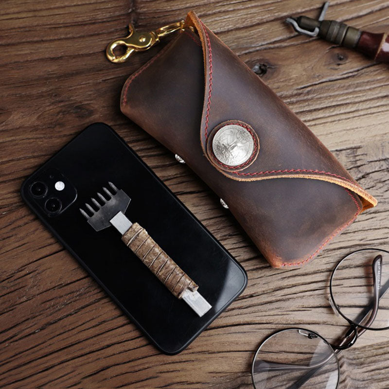 Retro Handmade Leather Glasses Case