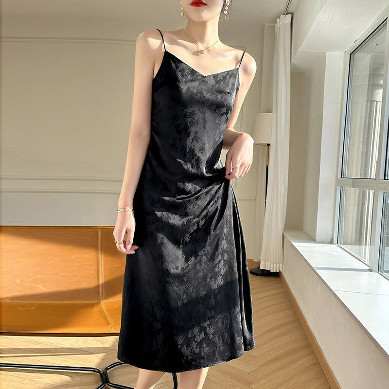 Silk Women Summer Vinegar Satin Slim Slip Dress