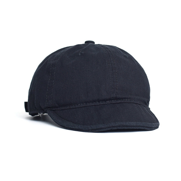 Retro Short Brim Washed Cotton Soft Brim Baseball Cap Peaked Cap