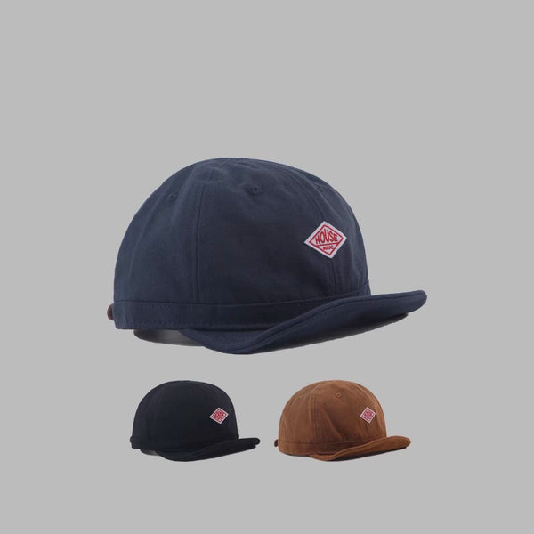 Retro Flip Hat  Adjustable Short-brimmed Baseball Cap