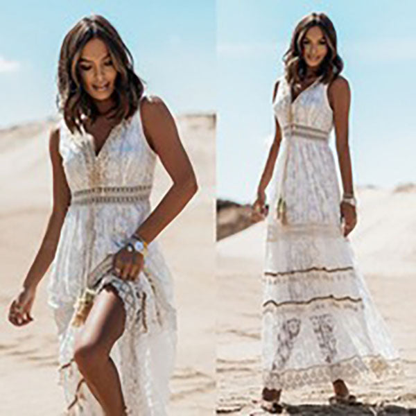 Bohemian Lace Stitched Dress