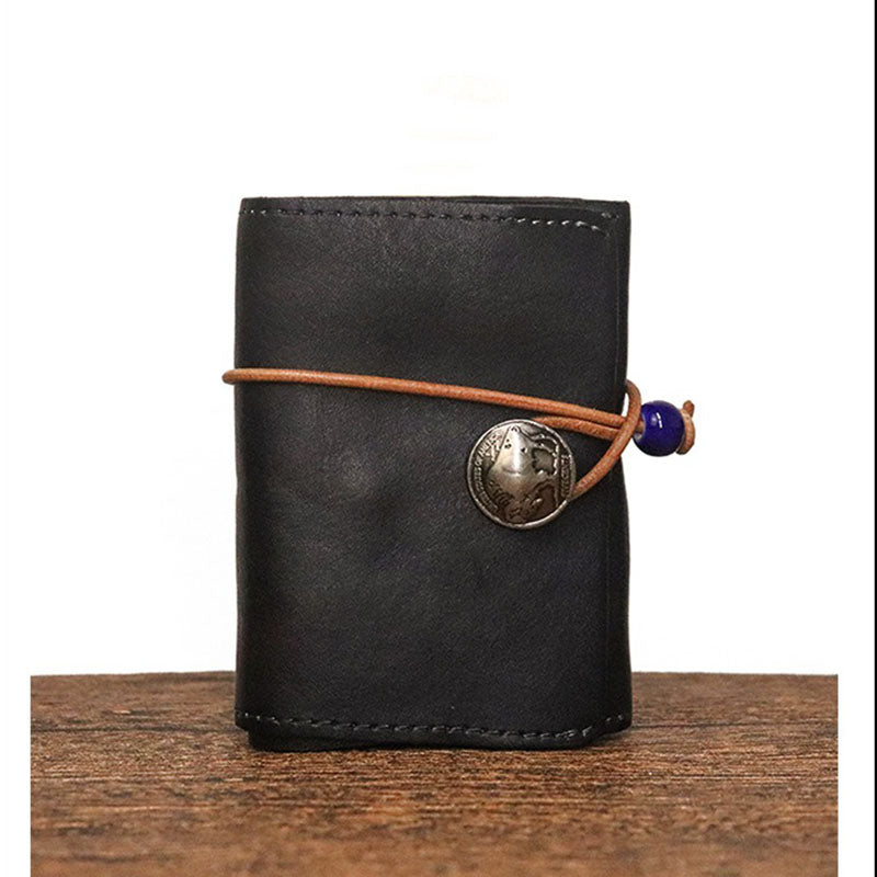 Retro Classic Leather Short Wallet Coins Purse Card Holder