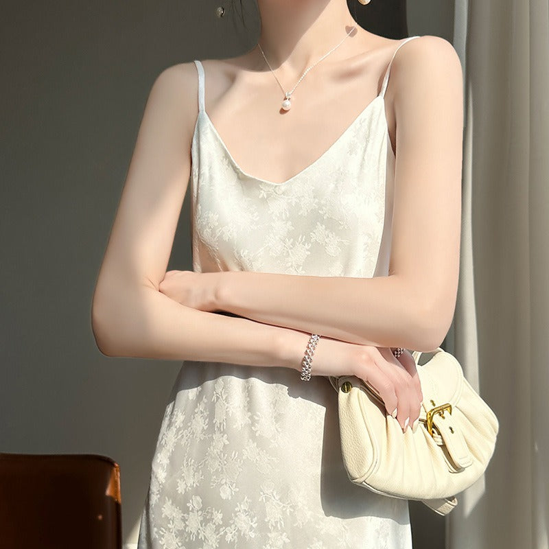 Silk Women Summer Vinegar Satin Slim Slip Dress