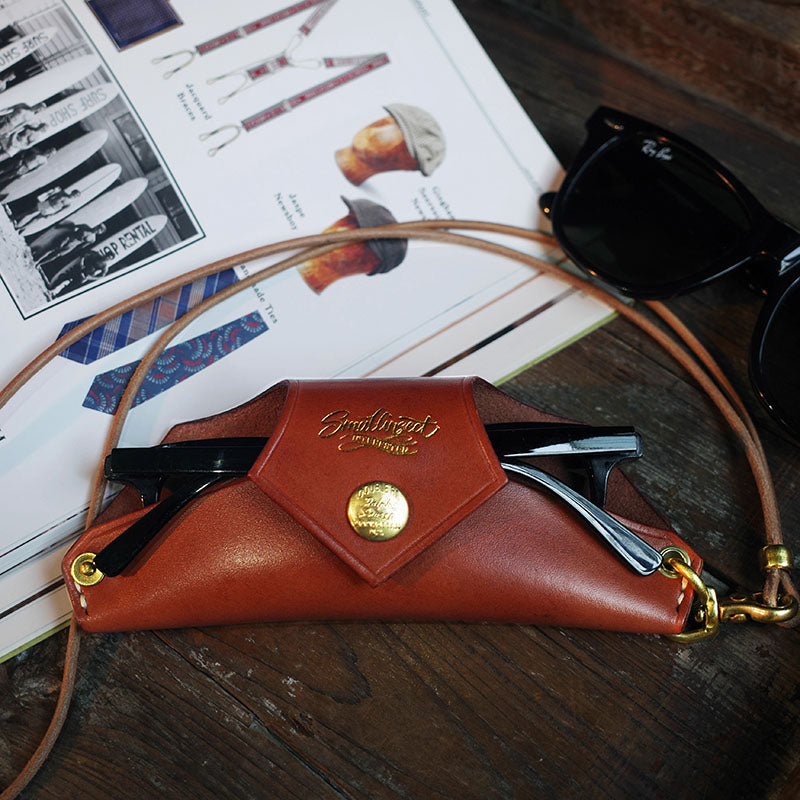 Retro Handmade Leather Glasses Case