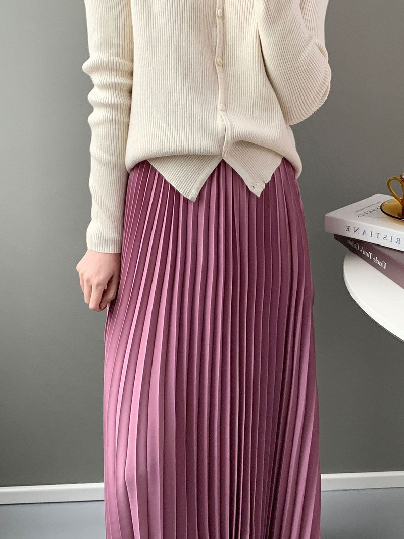 High Waist Pleated Skirt