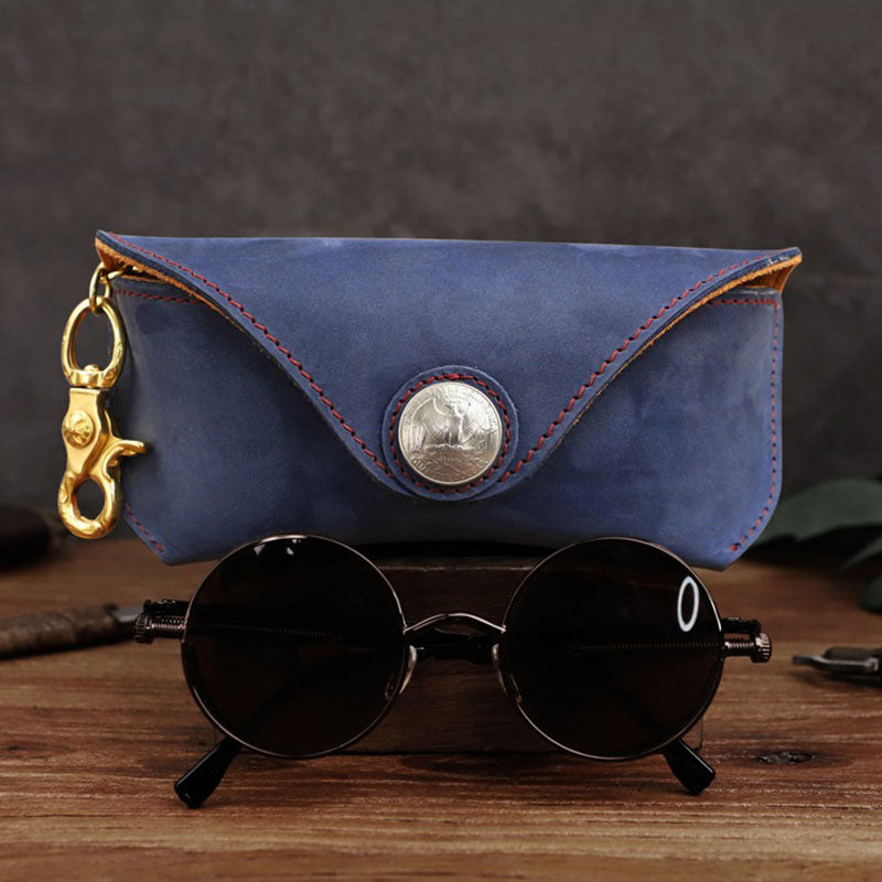 Retro Handmade Leather Glasses Case