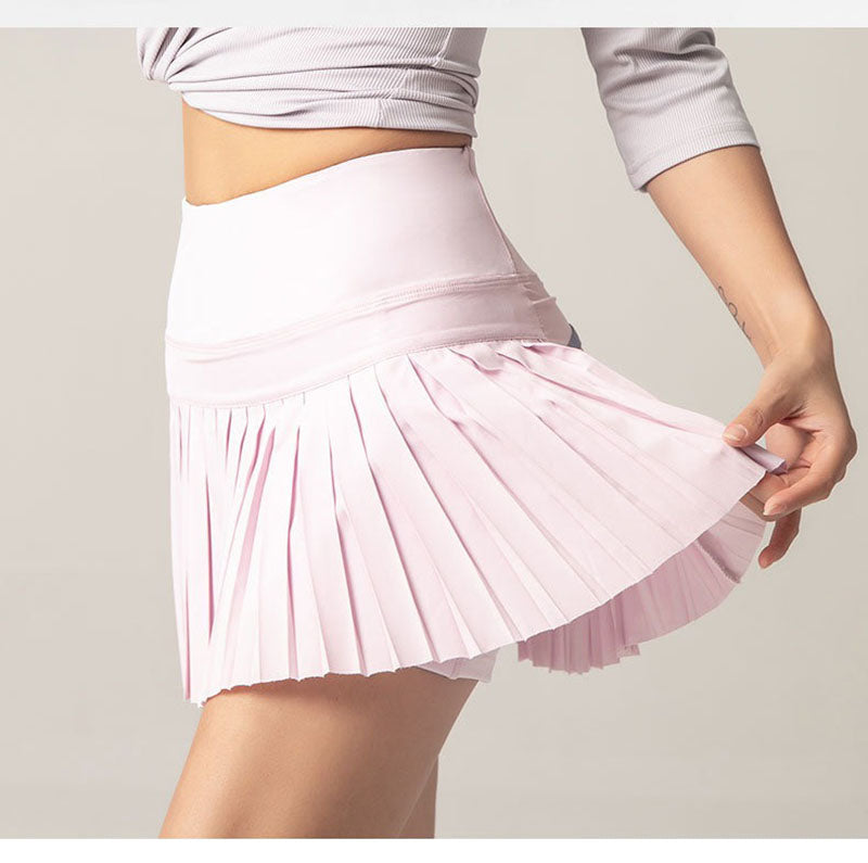 Sports Quick Drying Fake Two-piece Pleated Skirt Shorts