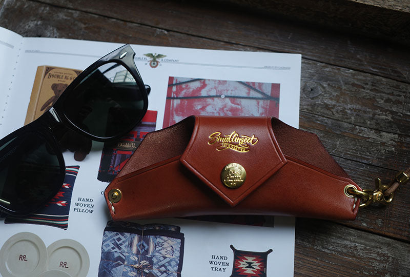 Retro Handmade Leather Glasses Case