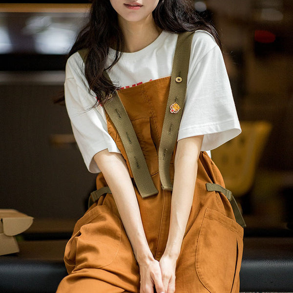 Vintage Casual Worker Style Overalls Jumpsuit