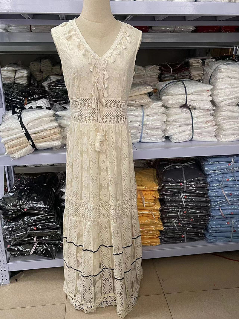 Bohemian Lace Stitched Dress