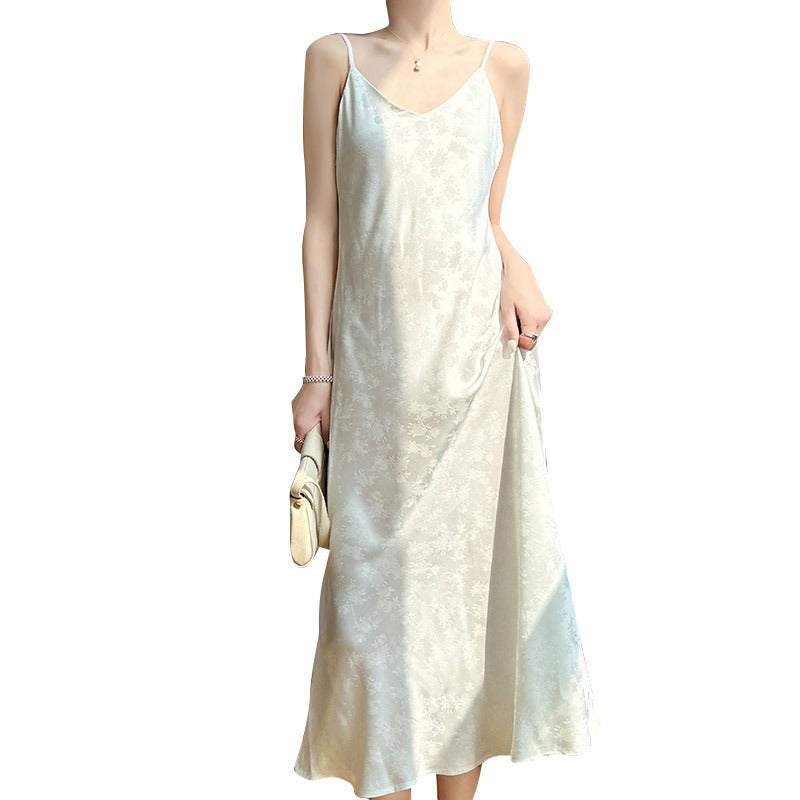 Silk Women Summer Vinegar Satin Slim Slip Dress