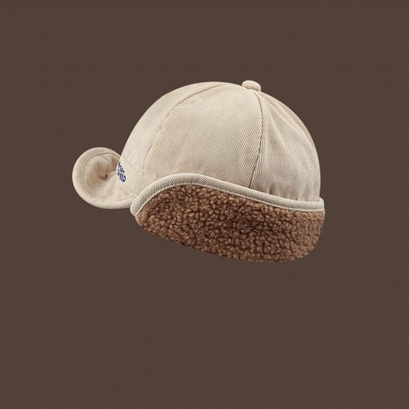 Thick Lamb Wool Peaked Cap Beret Hat