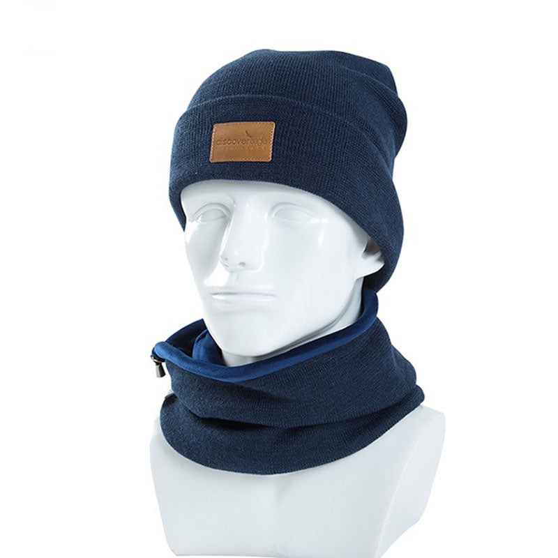 Retro Thermal Wool Knitted Hat & Scarf Set