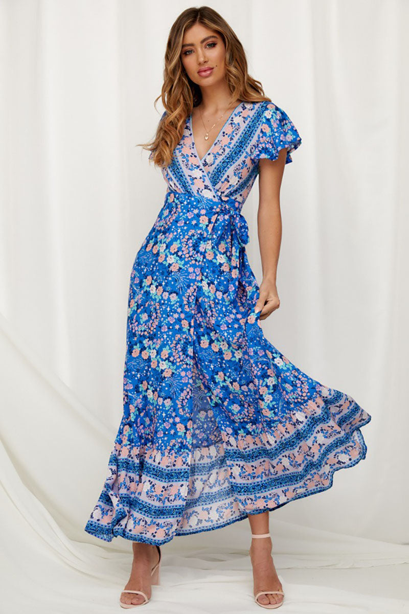 Summer Casual Vacation Sexy Printed Dress