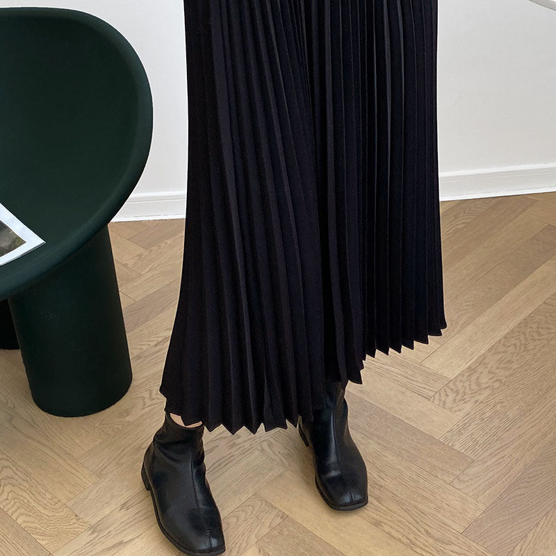 High Waist Pleated Skirt