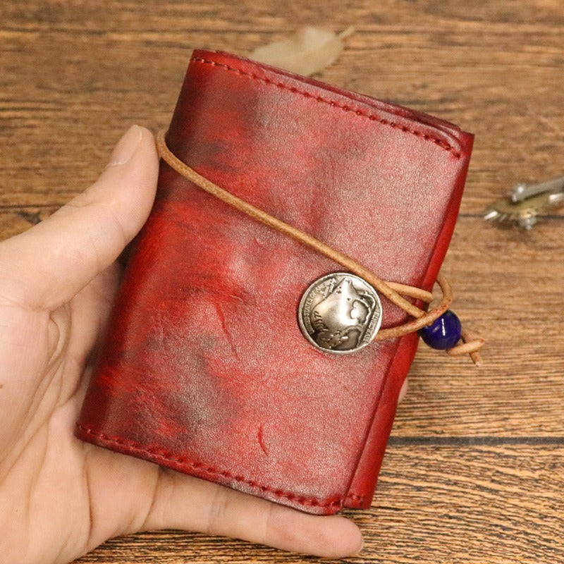 Retro Classic Leather Short Wallet Coins Purse Card Holder