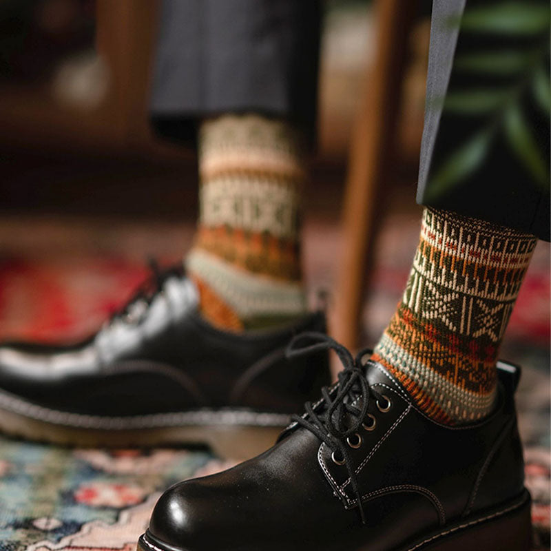 Retro Ethnic Style Socks（4 Pairs 4 Colors）